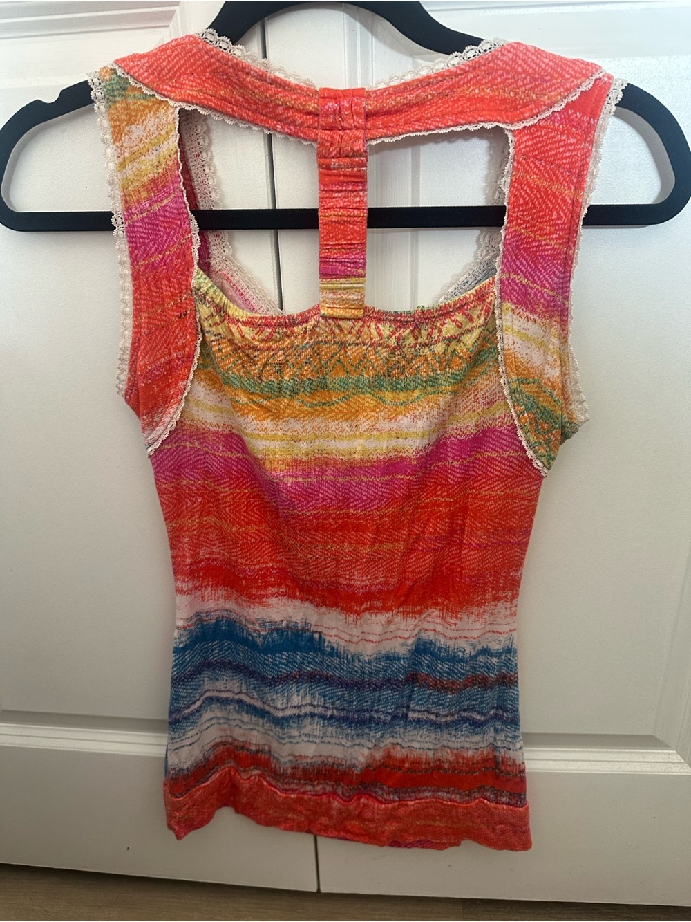 American Rag Multicolor Striped Racerback Tank Top - Picture 3 of 4